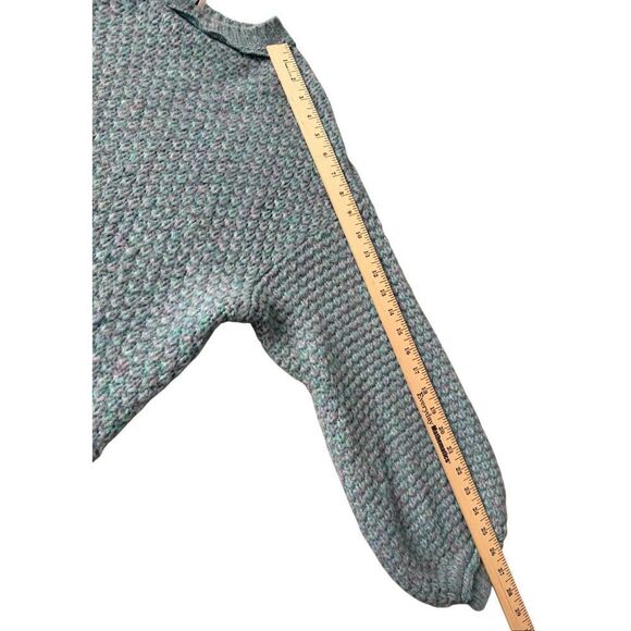 Free People Sweater Tunic Mini Dress Blue Chunky Knit  size XS - Picture 7 of 10